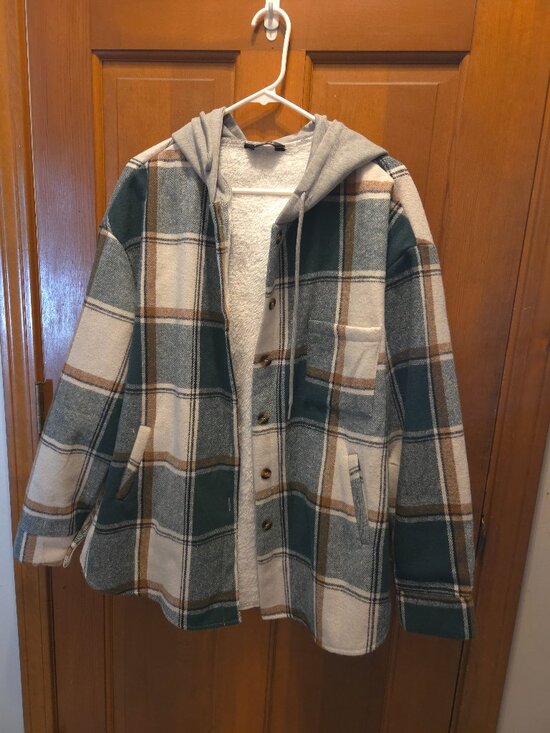 Jackets & Blazers - Cozy ChicMe Emerald Green Plaid Sherpa Hooded